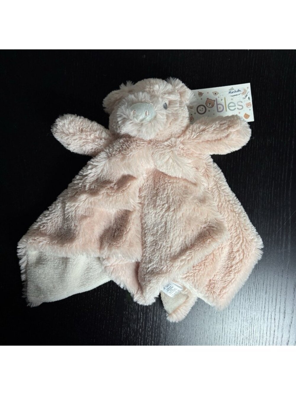 NWT OOBLES Plush Pig Baby Security Blanket Rattle Lovey